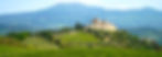 Castello di Velona and the Monte Amiata mountain at the back